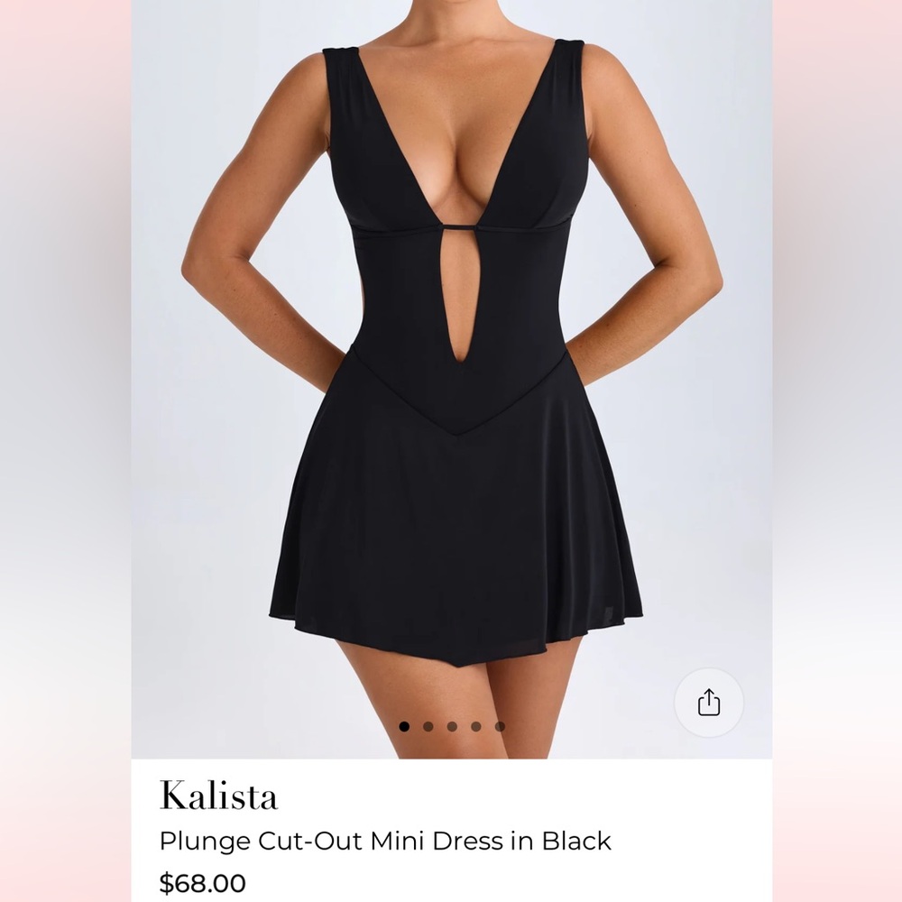 Oh Polly Black Backless Mini Dress